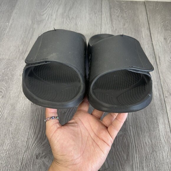Oofos Ooahh Sport Flex Mens 12 Black Rubber Recovery  Adjustable Slide Sandals main image 8